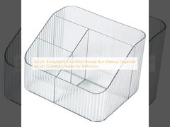 Acrylic Transparent Cosmetics Storage Box Makeup Organizer Acrylic Cosmetics Holder for Bathroom