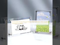 4 X 6 Clear Acrylic Picture Frames Photo Holders With Screws Standing On Table