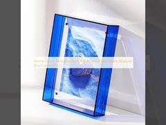 Home Decor Blue Double Sided Acrylic Photo Block Shadow Box Frame 8''X 12''