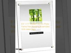 8.5'' X 11'' Modern Acrylic Photo Frame Free Standing Assembled With Metal Pegs