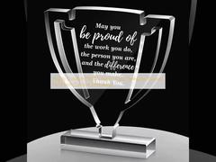 Highly Durable PMMA Award Cast Plexiglass Plaques 11x13.5cm Custom Engraving