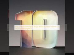 High End Clear Plexiglass Acrylic Award Number 10 Block For Employees Recognition