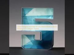 Clear Plexiglass Number Acrylic Award Block Custom Printing For Company Events