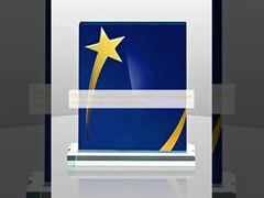 OEM Transparent Clear Freestanding Acrylic Plaque For Anniversary Souvenirs Gifts