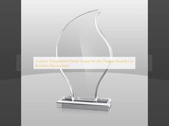 Custom Transparent Flame Shape Acrylic Plaque Awards For Business Recognition