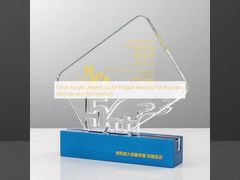 Clear Acrylic Award Lucite Plaque Awards For Business Anniversary Recognition