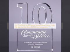 High End Blank Acrylic Award Number Block Plaque Trophy Plexiglas Number Block for Business Recognition