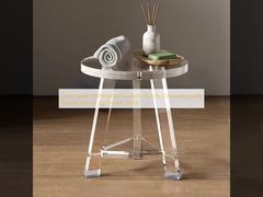 Detachable Waterproof Custom Acrylic Furniture Lucite Round Acrylic Bathroom Stool