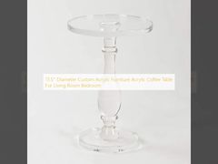 13.5'' Diameter Custom Acrylic Furniture Acrylic Coffee Table For Living Room Bedroom