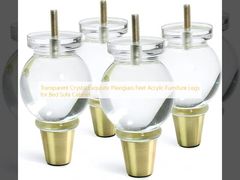Transparent Crystal Exquisite Plexiglass Feet Acrylic Furniture Legs for Bed Sofa Cabinet